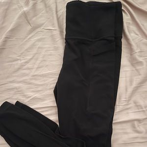 Athleta stash pockets full length with cutouts